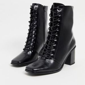 ASOS Square Toe Lace up Boots